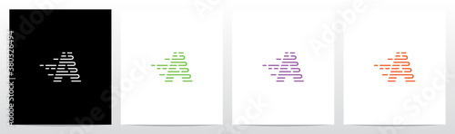 U Turn Lines Formed Letter Logo Design A