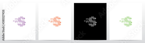 U Turn Lines Formed Letter Logo Design S