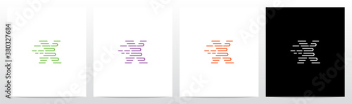 U Turn Lines Formed Letter Logo Design X