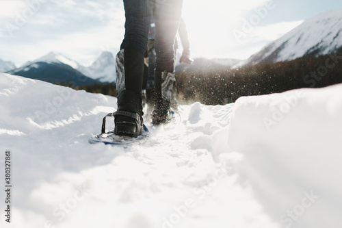 snowshoe hiking Alberta Canada photo