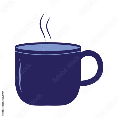 hot coffee mug design of drink caffeine breakfast and beverage theme Vector illustration