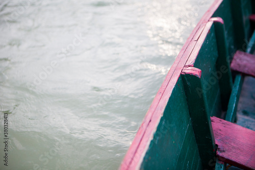 Details of a canoe. photo