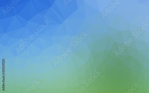 Light Blue  Green vector abstract polygonal cover. Shining colored illustration in a Brand new style. The best triangular design for your business.