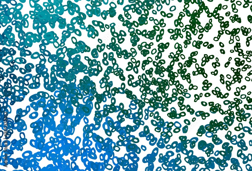 Dark Blue, Green vector cover with spots.