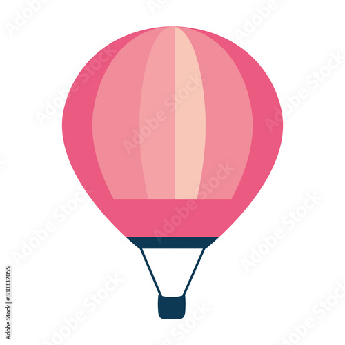 Hot air balloon design of Transportation adventure freedom journey travel up airship and trip theme Vector illustration