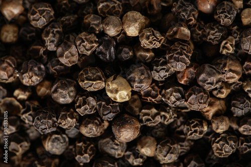 Black pepper peas close-up.