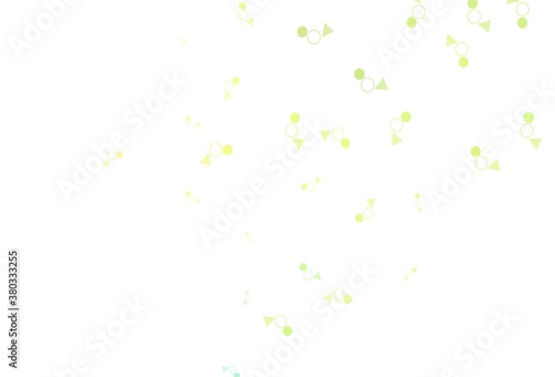Light Green, Yellow vector layout with circles, lines.