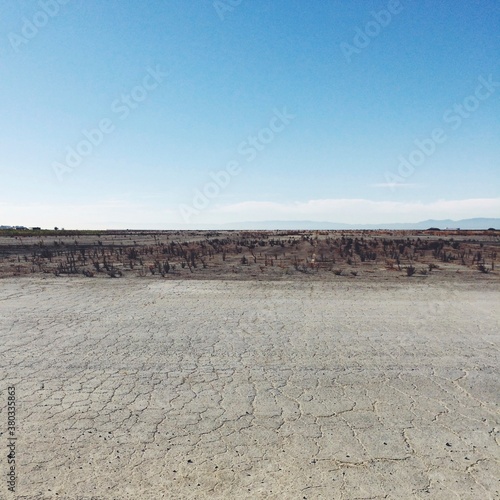 Abandoned runway of a naval air base in Alameda, California. photo