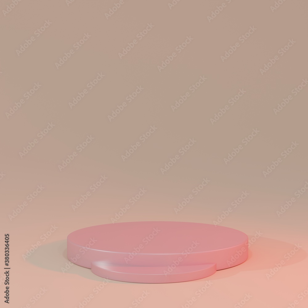 3d illustration pedestal,geometric pink cylinder podium platform for cosmetic product presentation.Mock up design empty space. Abstract composition in pastel background modern style 3d illustration pedestal,geometric pink cylinder podium platform for cosmetic product presentation.Mock up design empty space. Abstract composition in pastel background modern style