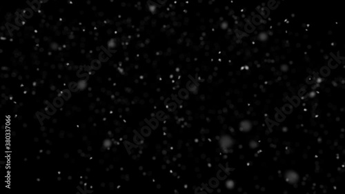 Looped Realistic Falling Snowflakes Background Overlay 