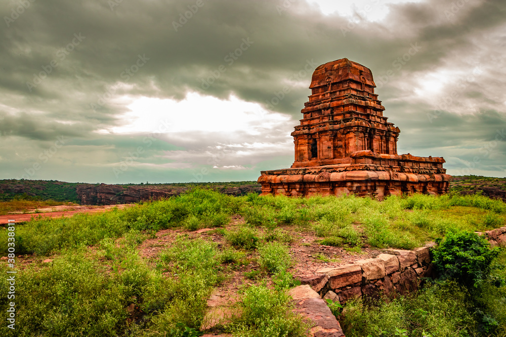 ancient amazing stone art temple isolated with dramatic sky and space for text ancient amazing stone art temple isolated with dramatic sky and space for text