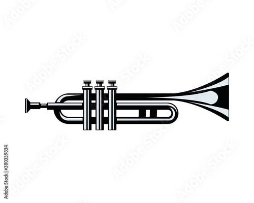 trumpet musical instrument isolated icon