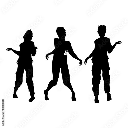 halloween zombie people design, happy holiday and scary theme Vector illustration