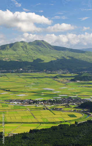 熊本県・阿蘇国立公園の大観峰パノラマ
