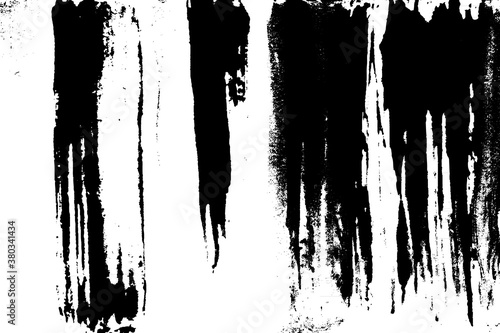 Grunge texture. Black and white background. Black scratches, scuffs, chips, blotches. A monochrome backdrop. Vector graphics
