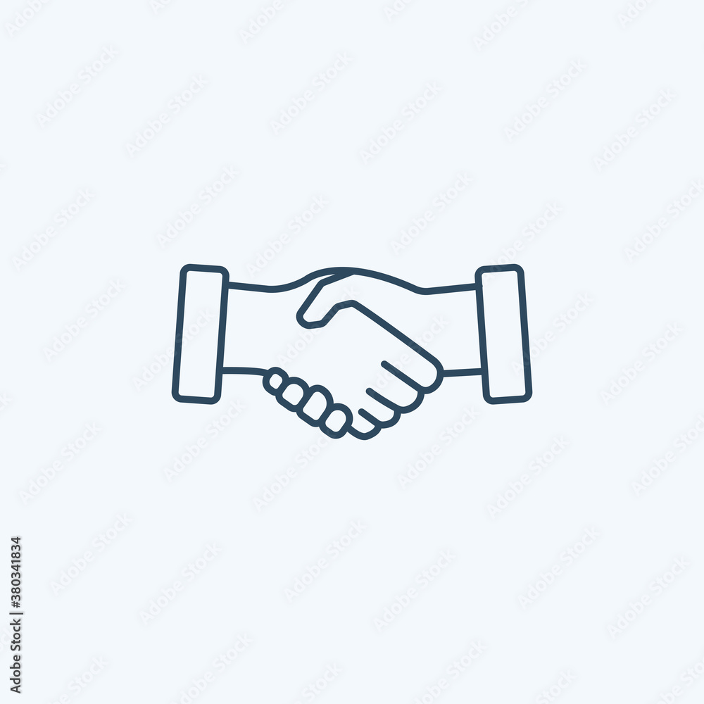 Handshake line icon, Agreement, collaboration, partnership icon Handshake line icon, Agreement, collaboration, partnership icon