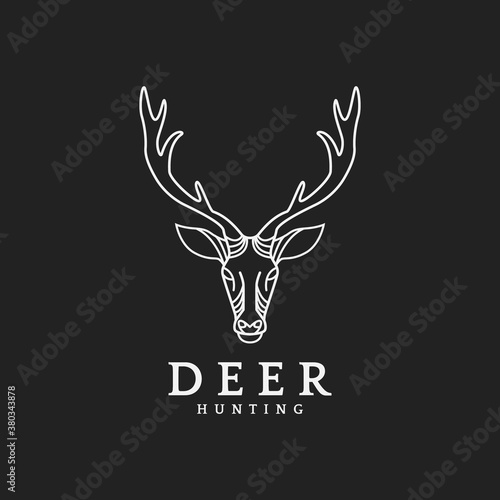 deer hunting logo vector design. Perfect for hunting club logo