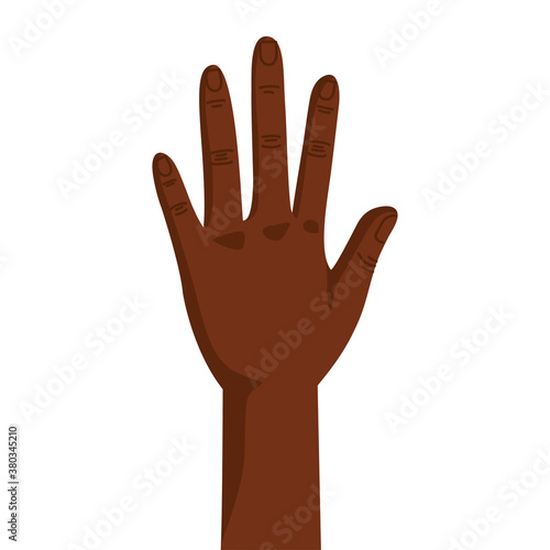 high five black hand design, people multiethnic race and multicultural theme Vector illustration