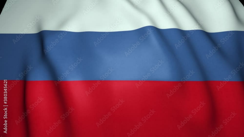 Waving realistic Russia flag background. Loop animation Waving realistic Russia flag background. Loop animation