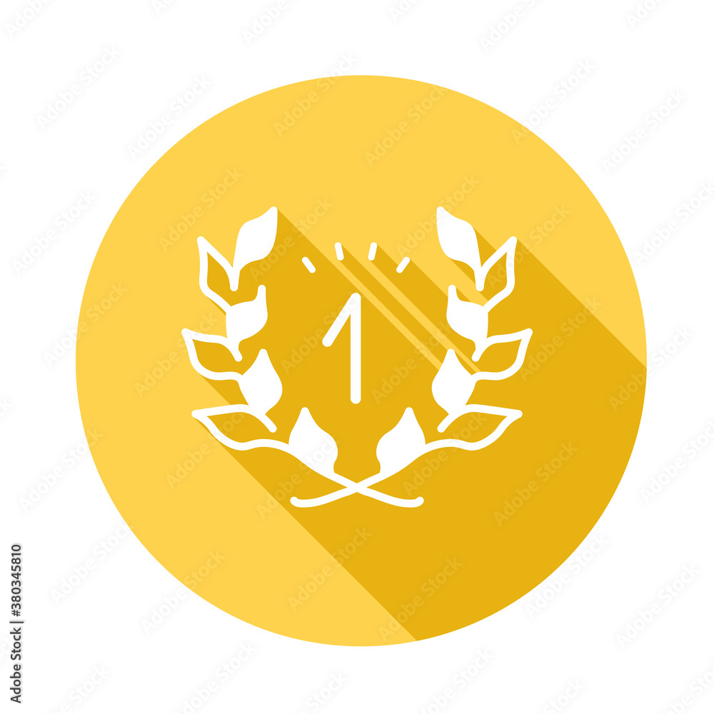 First place, laurel, vector illustration First place, laurel, vector illustration