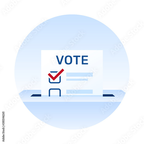 Voting icon. Election day. Ballot paper