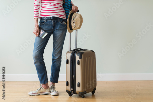 Woman ready to go on vacations photo