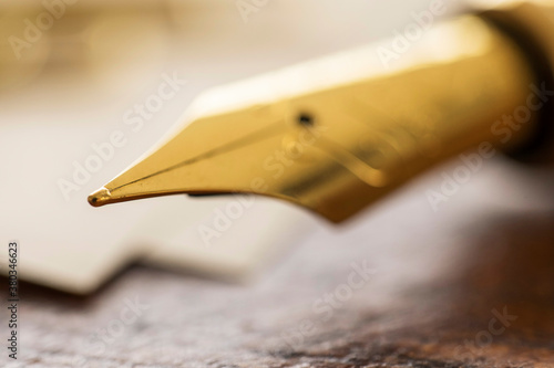 Close up of fountain pen