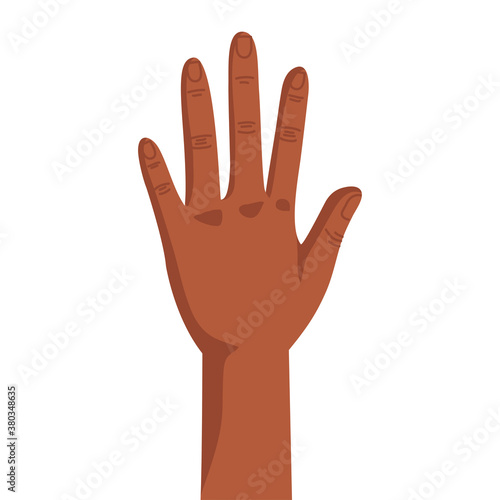 high five black hand design, people multiethnic race and multicultural theme Vector illustration