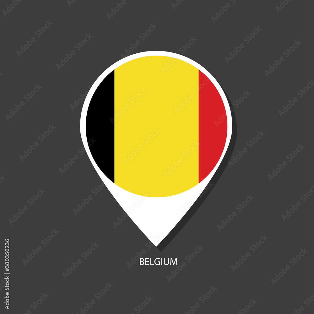 Belgium flag Vector marker with flags. Belgium flag Vector marker with flags.