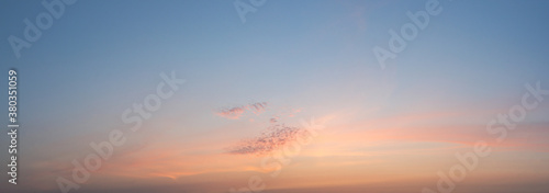 Panorama sky in pastel colors in the sunset © Polarpx