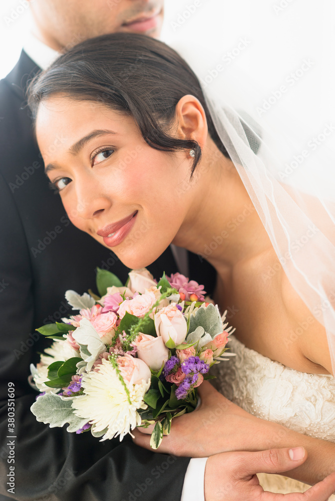 Portrait of happy newlywed couple Portrait of happy newlywed couple