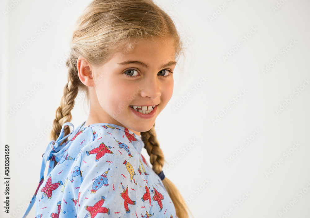 Portrait of blond girl (8-9) in hospital Portrait of blond girl (8-9) in hospital