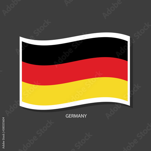 Germany flag Vector waving with flags. 