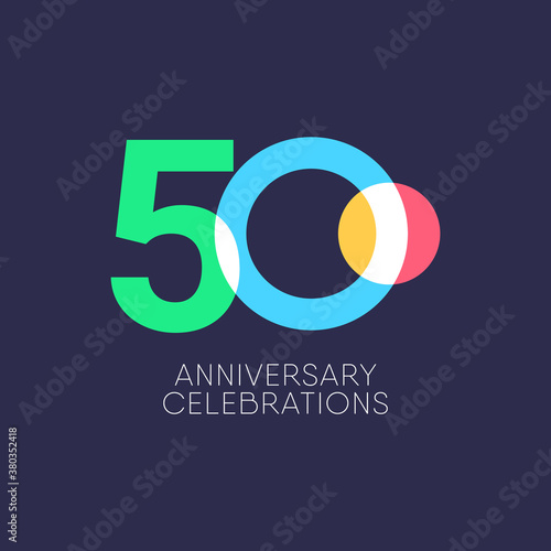50 Years Anniversary Celebration Vector Template Design Illustration