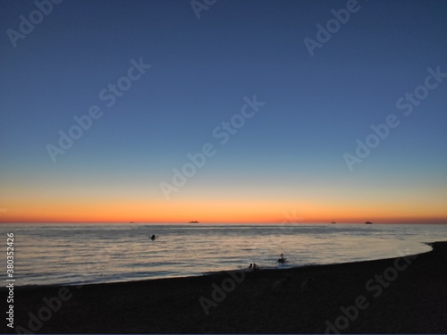 sunset on the beach