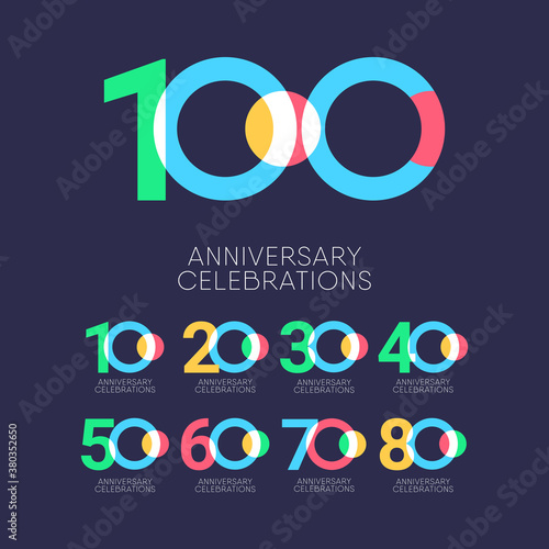 100 Years Anniversary Celebration Vector Template Design Illustration
