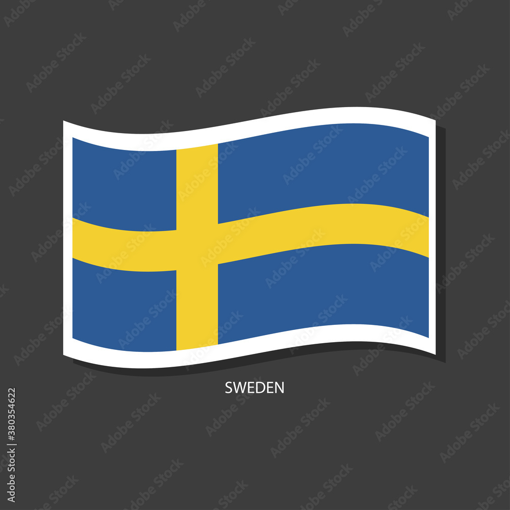 Sweden flag Vector waving with flags.
Sweden flag Vector waving with flags.
