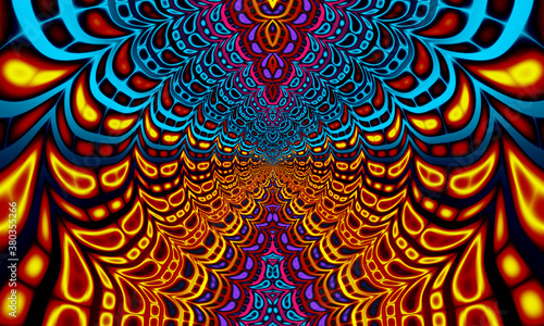 Beautiful abstract background for art projects, cards, business, posters. 3D illustration, computer-generated fractal