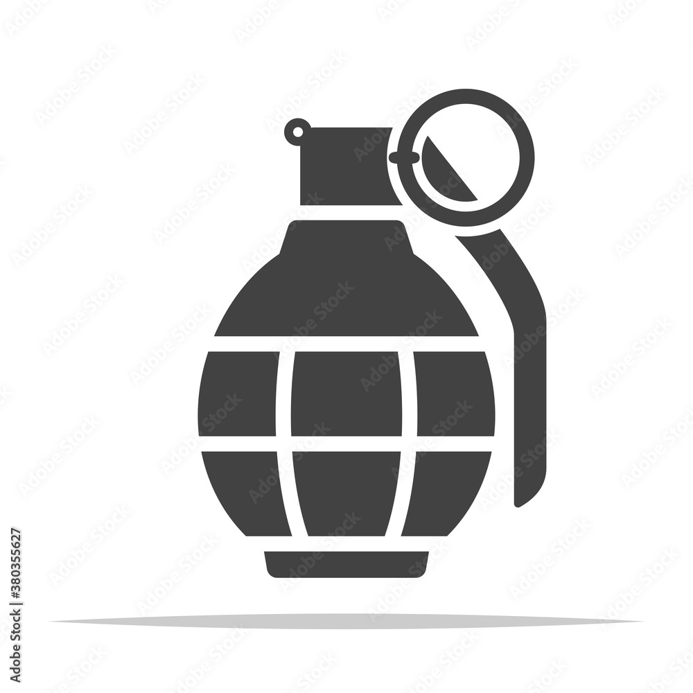 Hand grenade icon vector isolated Hand grenade icon vector isolated