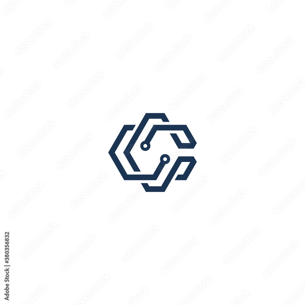 C logo Vector icon illustrations