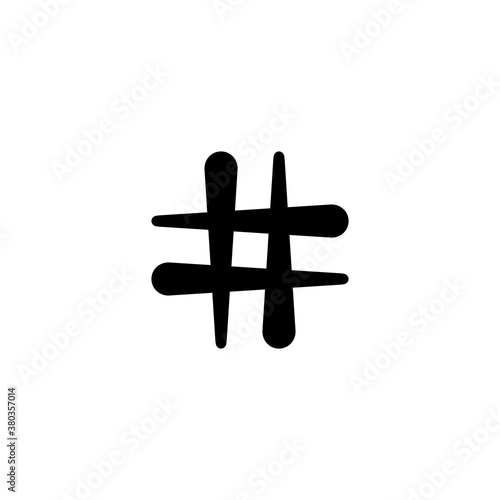 Hash tag Icon Design Vector Template Illustration