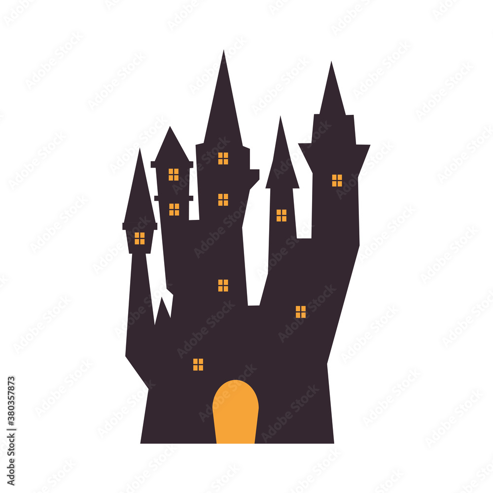 halloween dark haunted castle icon halloween dark haunted castle icon