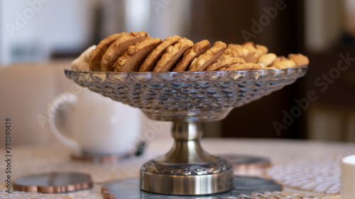 Sweet cookies in a glass va...