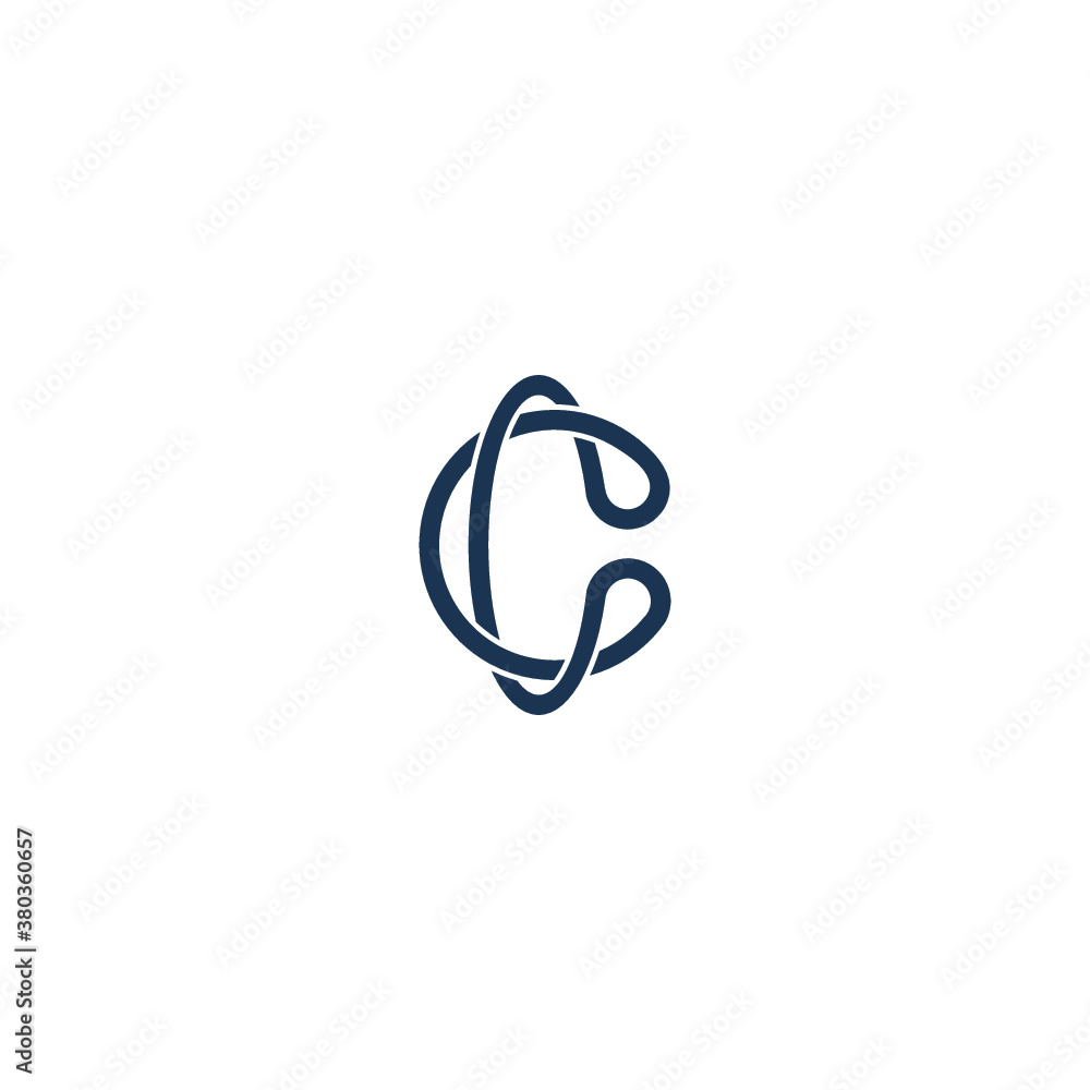 Naklejka premium C logo Vector icon illustrations