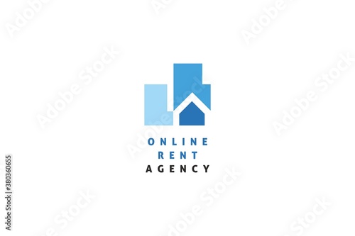 Template logo design for online rent agency