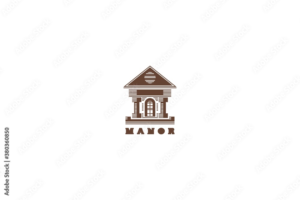 Template logo design for manor or apartment - obrazy, fototapety, plakaty 