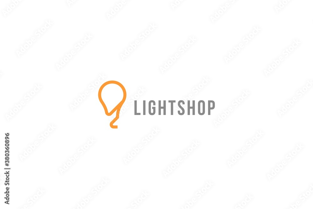 Logo design for light shop - obrazy, fototapety, plakaty 