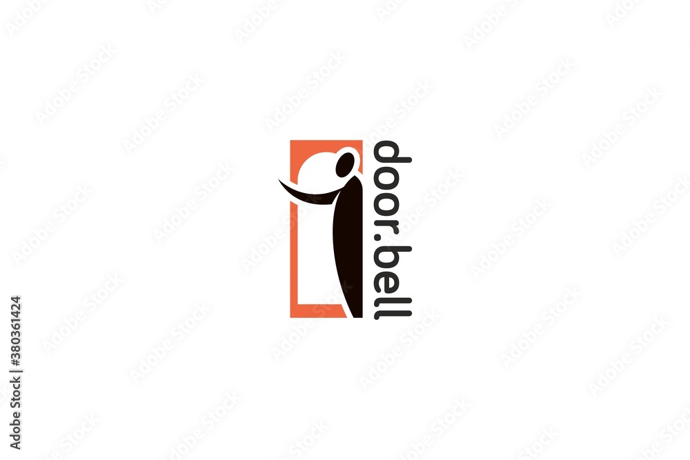 Template logo design for door bell store - obrazy, fototapety, plakaty 