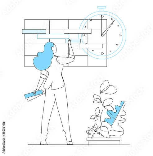 Project manager che pianifica scadenze e deadline sul calendario