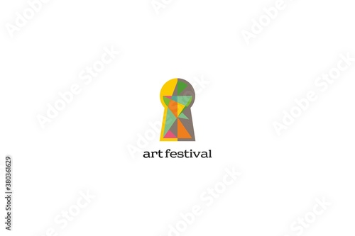 Template logo design for art festival or culture event